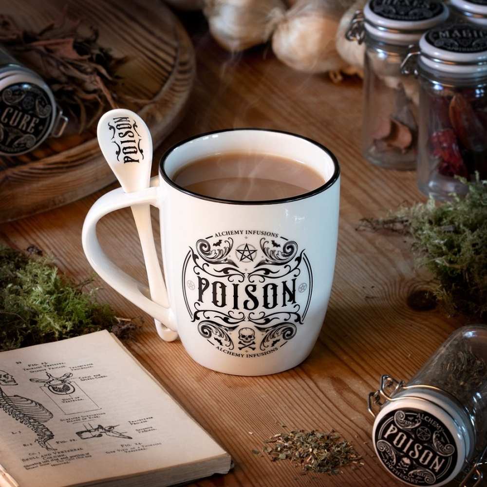 Alchemy - Poison Mug and spoon set - White
